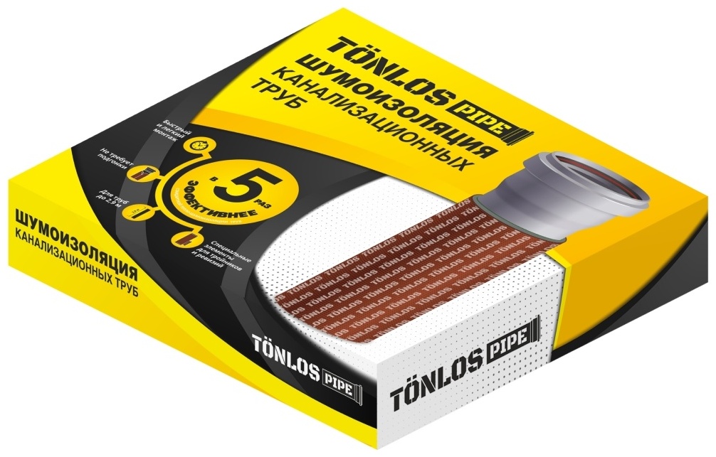 TONLOS PIPE Комплект для шумоизоляции канализационных труб
