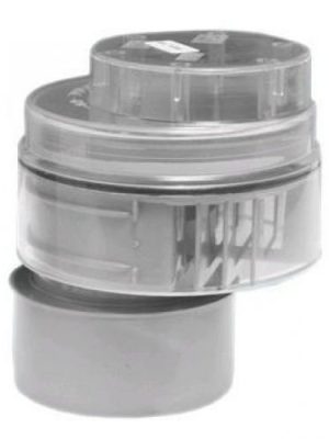 McAlpine Вентиляционный клапан (аэратор) для канализации со смещением и прозрачной крышкой 110 мм