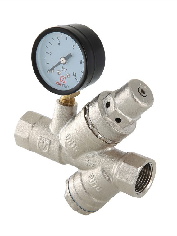 Подпиточный клапан VALTEC с фильтром механической очистки  и манометром, 1/2"