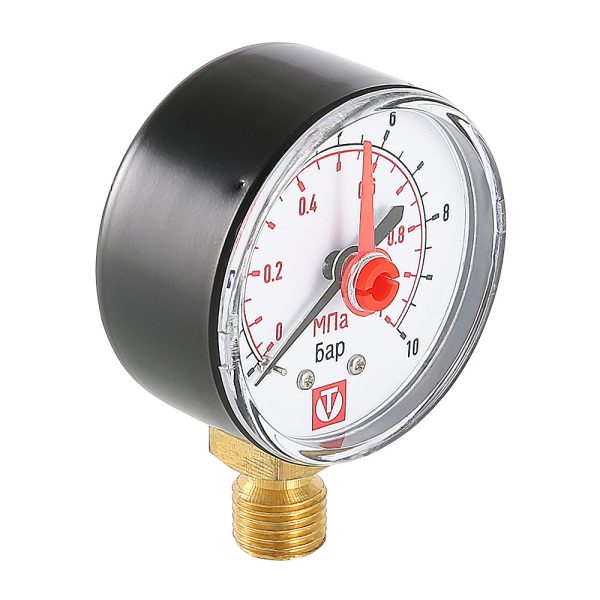 Манометр VT.TM50 Dy 50 с нижним подключением 1/4", 0-10 бар (для самоочищающегося фильтра)