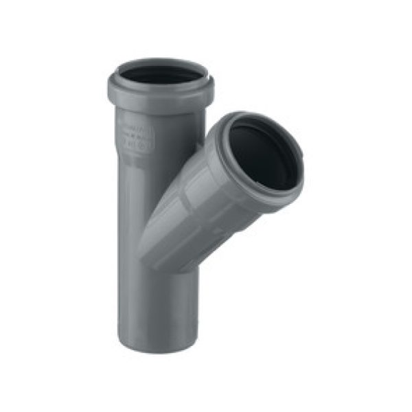 РР Тройник для внутренней канализации HTEA 90/90х45°, Ger