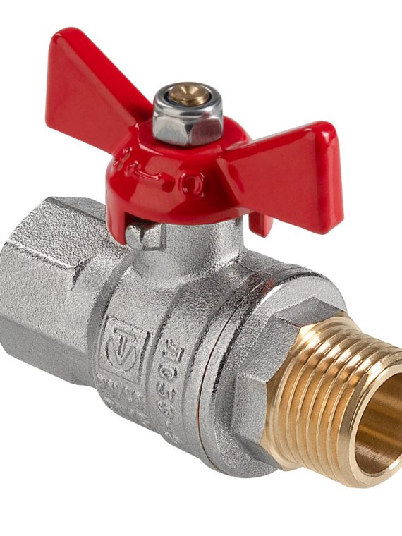 Кран шаровый полнопроходной VALTEC, ГОСТ, рукоятка-бабочка Дн 15 вн.-нар.
