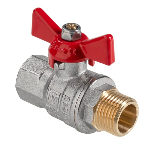 Кран шаровый полнопроходной VALTEC, ГОСТ, рукоятка-бабочка Дн 15 вн.-нар.