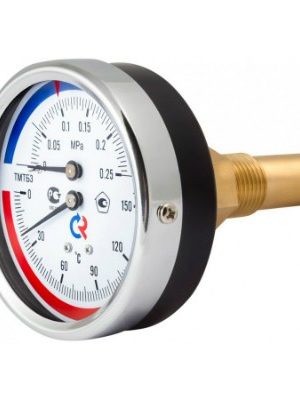Термоманометр ТМТБ-31T Dy 80 с задним подключением 1/2", 10 бар 0-120* (L=46мм, кл. точн. 2,5)
