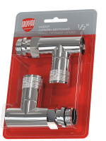 Набор дизайн-вентилей Royal Thermo PIANO, прямой (хром) 1/2"