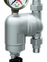 Фильтр хромированный с манометром, поворотным соединением (ВР-ВР), 100 мкм, 3/4"
