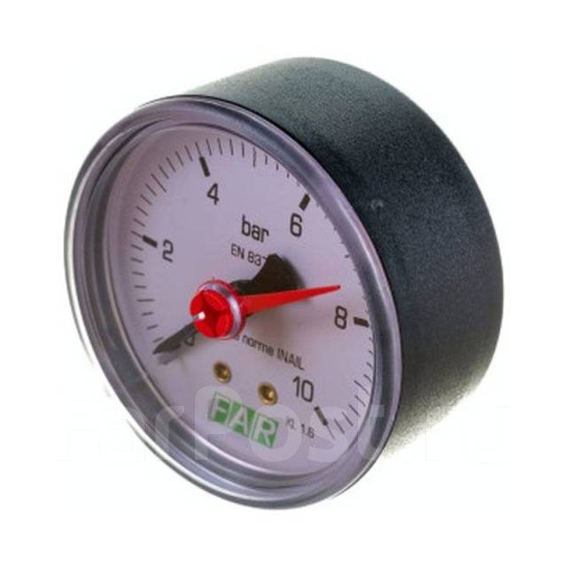 Манометр, Ø63мм, 0-10бар, торцовое присоединение (с задней части)
