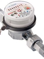 Водосчетчик унив., квартирный, до +90^С, 1,5м3, 1/2", 110 мм (NEW)