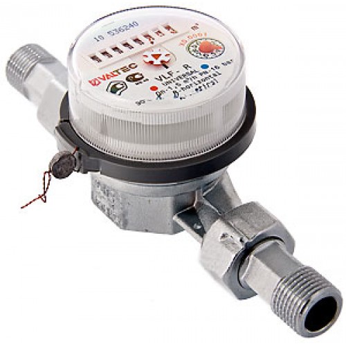 Водосчетчик унив., квартирный, до +90^С, 1,5м3, 1/2", 110 мм (NEW)