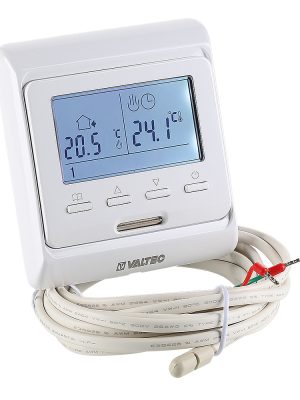 Хронотермостат электронный комнатный VALTEC, с датчиком темпер. пола (НЗ и НО сервоприводы, 24-220В)