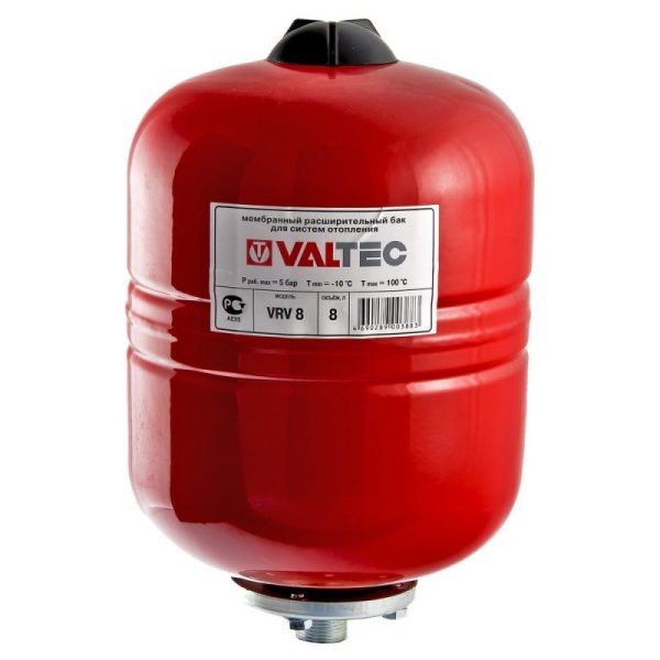 Бак расширительный VALTEC для отопления 24л. КРАСНЫЙ