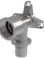 Уголок с настенным креплением 16х1/2" Латунь