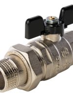 Кран шаровой полнопроходной с американкой, ВР/НР, ручка бабочка 1" STOUT