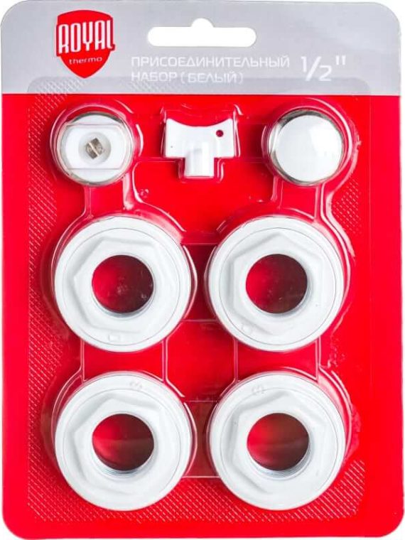 Комплект монтажный Royal Thermo 1"x1/2" черный